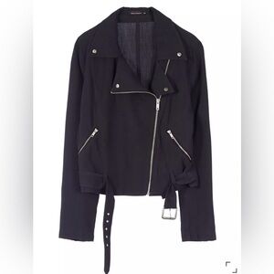 EQUIPMENT X Kate Moss. Silk moto jacket. s